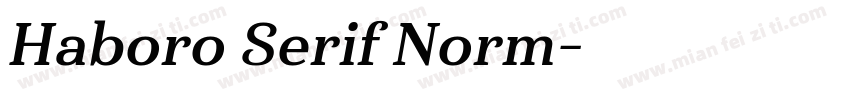 Haboro Serif Norm字体转换
